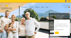 Desktop Screenshot of fussenegger-wohnbau.com