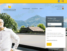 Tablet Screenshot of fussenegger-wohnbau.com